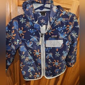 Patagonia Kids' Navy and Orange Patterned Jacket